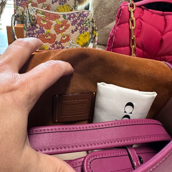 Coach Soft Tabby Shoulder, Crossbody Deep Plum So Beautiful! - Picture 7 of 12